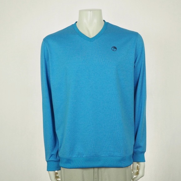 Puma Other - New Puma x Arnold Palmer Cloudspun Golf Sweater Mens Large Blue V-Neck Pullover